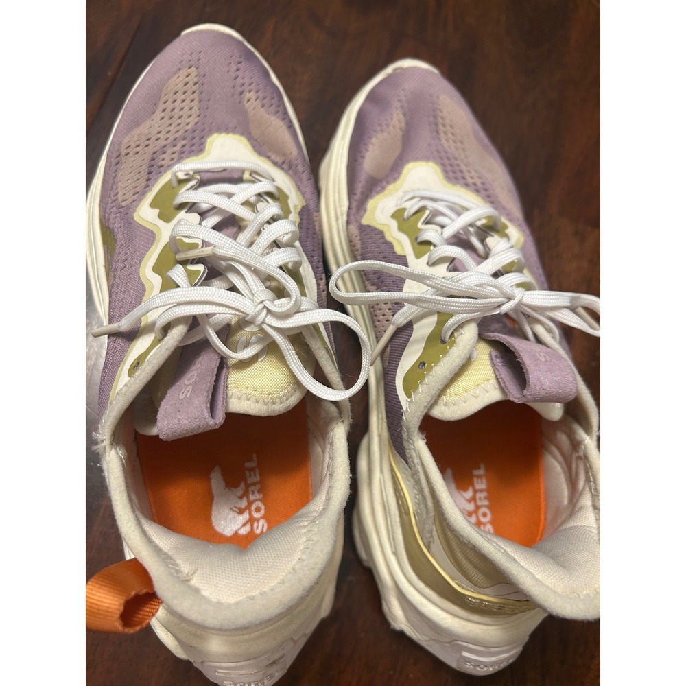 Sorel Kinetic Impact Lace Sneakers Radiation Purple Signal Yellow Womens - Picture 8 of 9
